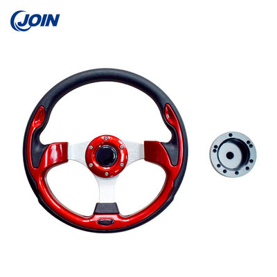 Golf Buggies 12.5 inch Red PVC Single Color Steering Wheel