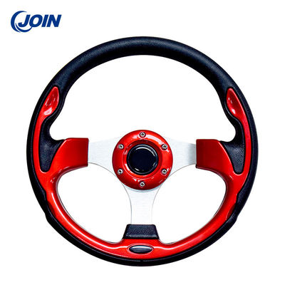 Golf Arabaları İçin Tek Renkli 12.5 İnç PVC Direksiyon Ergonomik